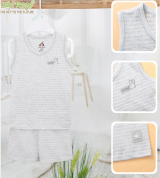 Bộ quần áo sơ sinh Uala ba lỗ kẻ nhỏ UR3151